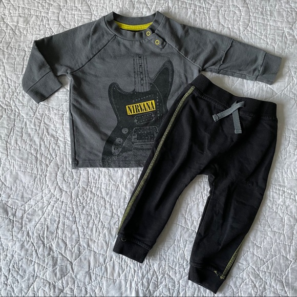 NIRVANA Other - Nirvana Black Gray Mustang Sweater Jogger Set